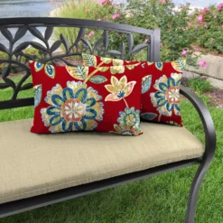 Jordan Manufacturing Custom Order Cushions Outdoor Lumbar Accessory Throw Pillows, Set Of 2-DAELYN CHERRY RICHLOOM