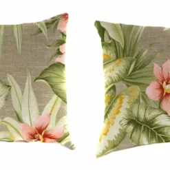 Jordan Manufacturing Outdoor Lumbar Accessory Throw Pillows, Set Of 2-TAHITI SUNRISE RICHLOOM Custom Order Cushions