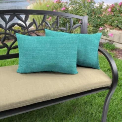 Jordan Manufacturing Outdoor Lumbar Accessory Throw Pillows, Set Of 2-TORY CARIBE RICHLOOM Custom Order Cushions
