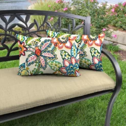 Jordan Manufacturing Custom Order Cushions Outdoor Lumbar Accessory Throw Pillows, Set Of 2-COPELAND FIESTA RICHLOOM