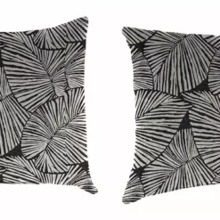 Jordan Manufacturing Outdoor Lumbar Accessory Throw Pillows, Set Of 2-TALIA NOIR RICHLOOM Custom Order Cushions