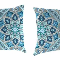 Jordan Manufacturing Outdoor Lumbar Accessory Throw Pillows, Set Of 2-MEDLO BAY RICHLOOM