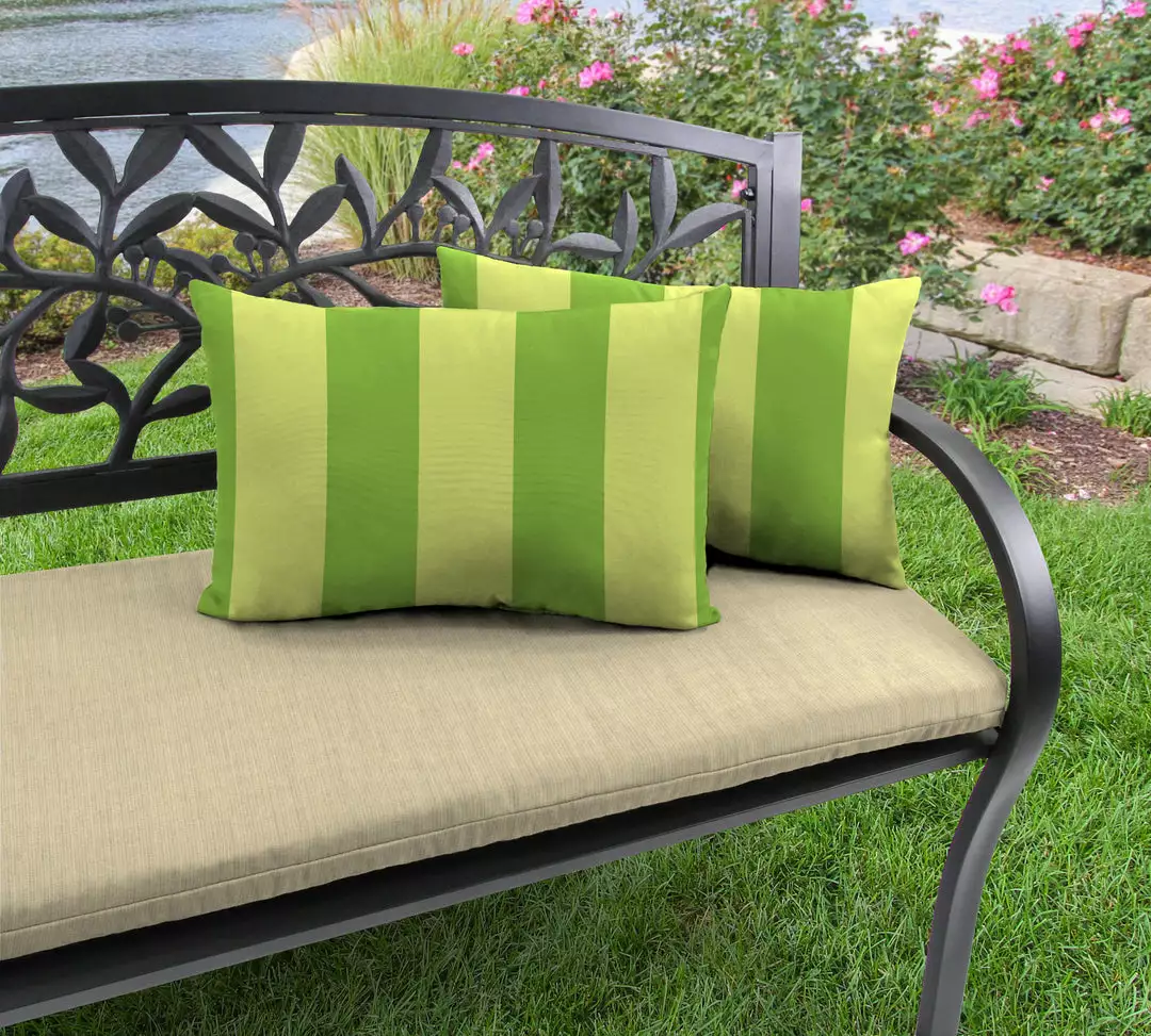 Jordan Manufacturing Custom Order Cushions Outdoor Lumbar Accessory Throw Pillows, Set Of 2-PREVIEW LEAF RICHLOOM 2 Jordan Manufacturing Custom Order Cushions Outdoor Lumbar Accessory Throw Pillows, Set Of 2-PREVIEW LEAF RICHLOOM