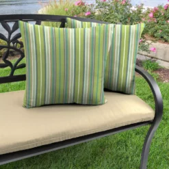 Jordan Manufacturing 20" Outdoor Accessory Throw Pillows, Set Of 2- Sunbrella FOSTER SURFSIDE RAVEN Custom Order Cushions