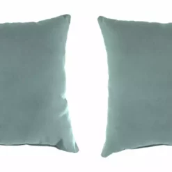 Jordan Manufacturing 20" Outdoor Accessory Throw Pillows, Set Of 2- Sunbrella SHORE LINEN GLEN RAVEN