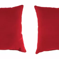 Jordan Manufacturing 20" Outdoor Accessory Throw Pillows, Set Of 2- Sunbrella CANVAS JOCKEY ACR RED ACR GLEN RAVEN