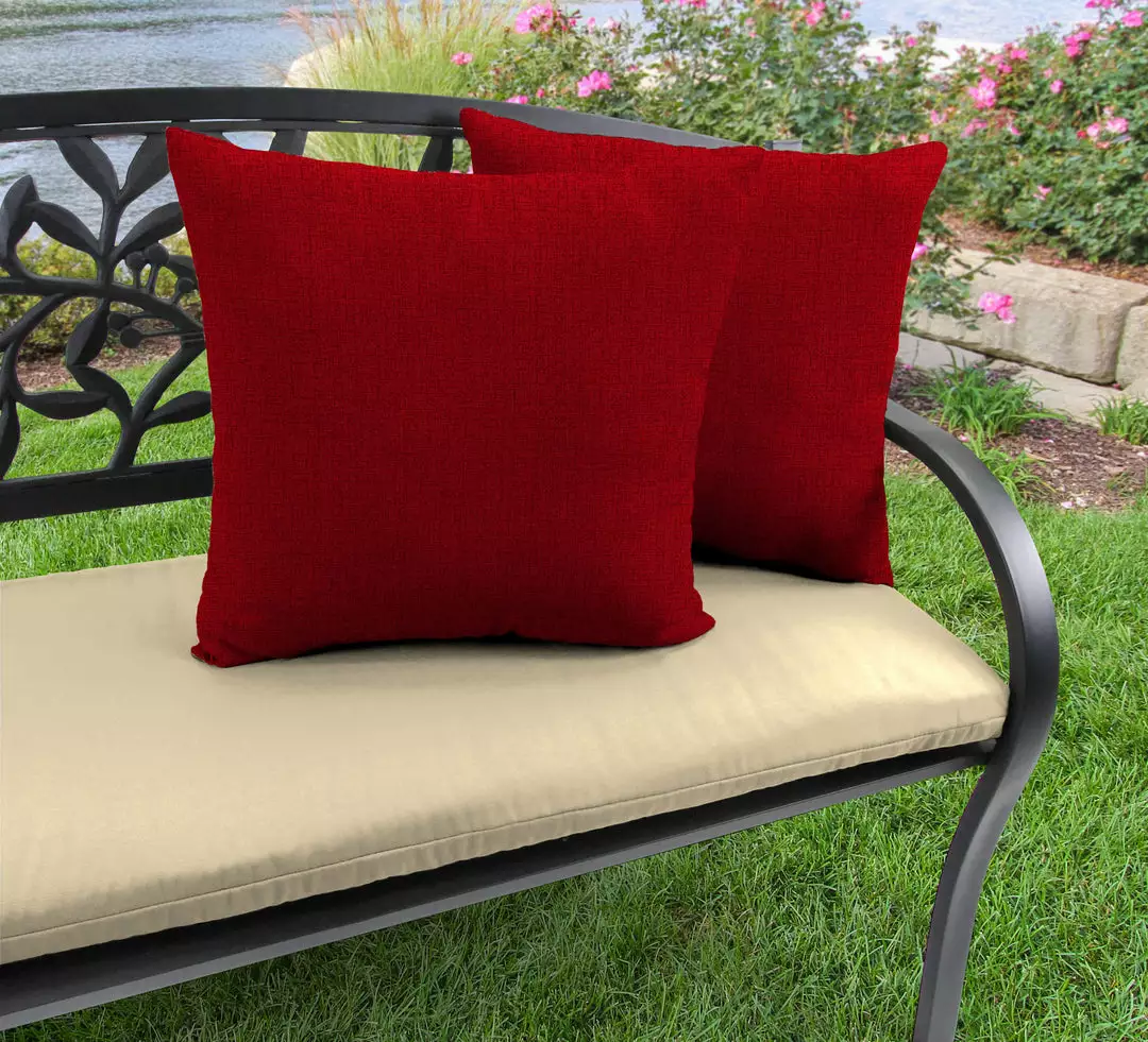 Jordan Manufacturing 20" Outdoor Accessory Throw Pillows, Set Of 2-MCHUSK BERRY RICHLOOM 2 Jordan Manufacturing 20" Outdoor Accessory Throw Pillows, Set Of 2-MCHUSK BERRY RICHLOOM