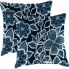 Jordan Manufacturing Custom Order Cushions 20" Outdoor Accessory Throw Pillows, Set Of 2-HALSEY NAVY RICHLOOM