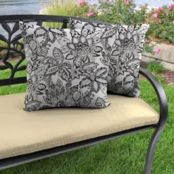 Jordan Manufacturing 20" Outdoor Accessory Throw Pillows, Set Of 2-COPELAND NOIR RICHLOOM Custom Order Cushions