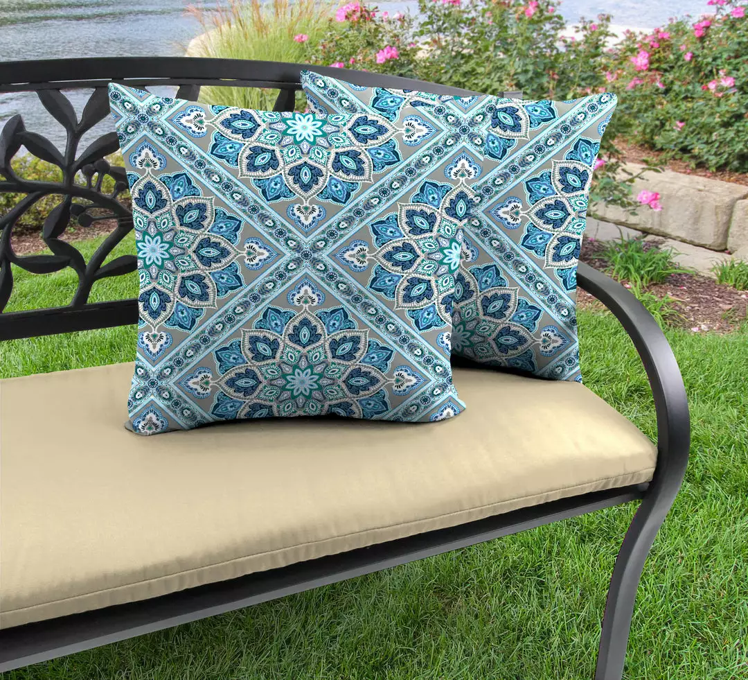 Jordan Manufacturing 20" Outdoor Accessory Throw Pillows, Set Of 2-MEDLO BAY RICHLOOM 2 Jordan Manufacturing 20" Outdoor Accessory Throw Pillows, Set Of 2-MEDLO BAY RICHLOOM