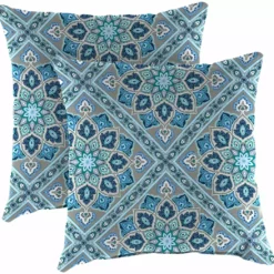 Jordan Manufacturing 20" Outdoor Accessory Throw Pillows, Set Of 2-MEDLO BAY RICHLOOM