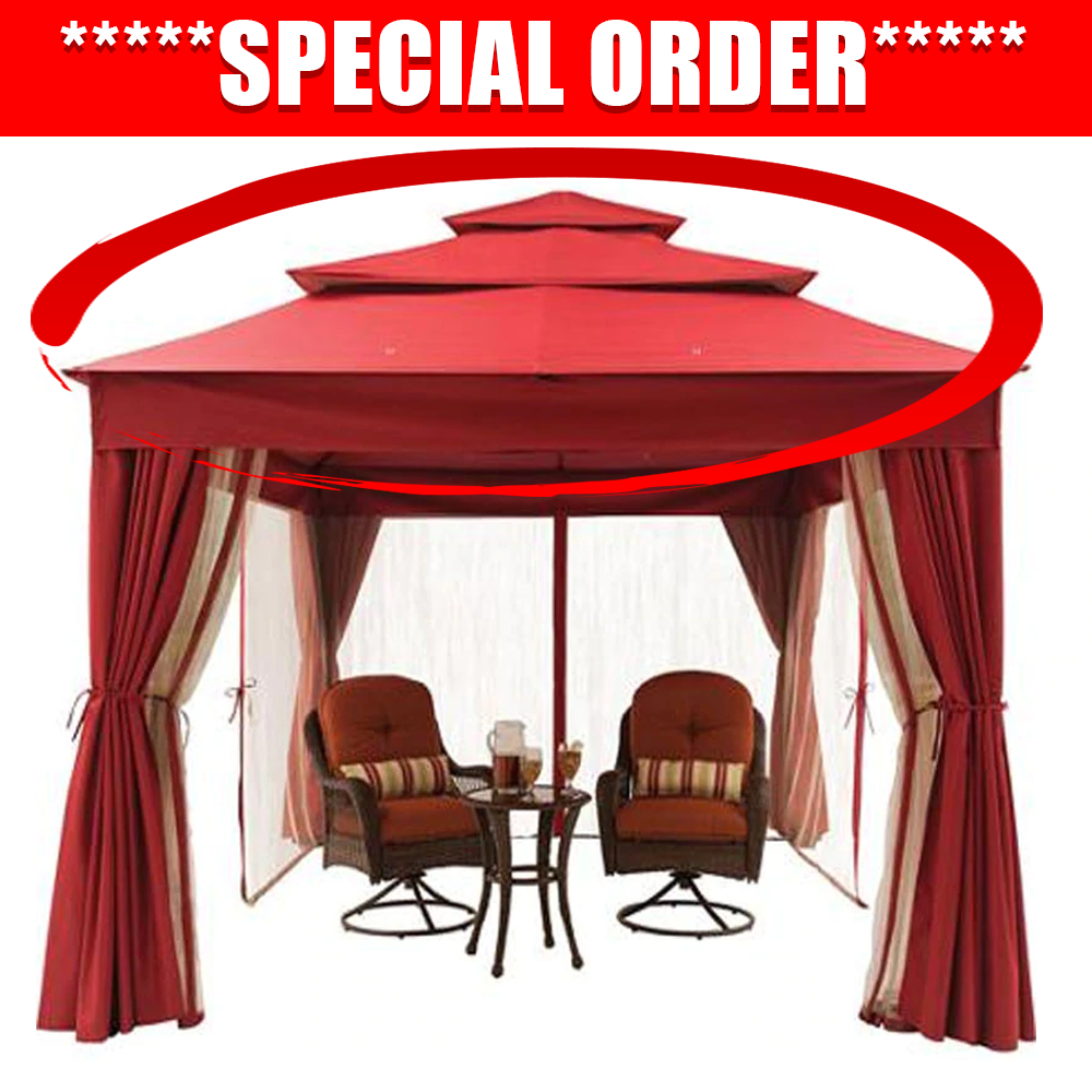 TOPS BHG Archer Ridge 10x12 FT Red Gazebo Canopy 1 TOPS BHG Archer Ridge 10x12 FT Red Gazebo Canopy