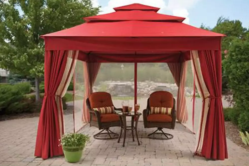 TOPS BHG Archer Ridge 10x12 FT Red Gazebo Canopy 2 TOPS BHG Archer Ridge 10x12 FT Red Gazebo Canopy