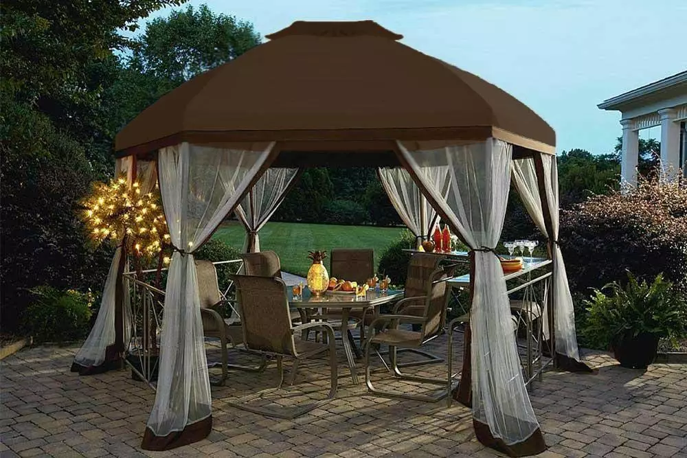 TOPS Long Beach 13' Hex Gazebo Canopy - High Grade 300D 1 TOPS Long Beach 13' Hex Gazebo Canopy - High Grade 300D