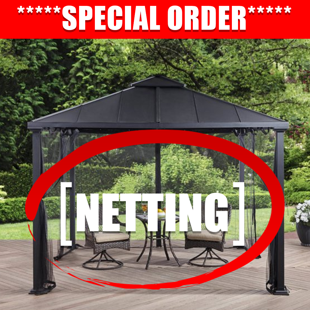 TOPS Gazebo Netting Replacement Replacement Netting For Better Homes & Gardens Sullivan Ridge 10' X 10' Steel Hard Top Gazebo BH17-092-097-23 1 TOPS Gazebo Netting Replacement Replacement Netting For Better Homes & Gardens Sullivan Ridge 10' X 10' Steel Hard Top Gazebo BH17-092-097-23