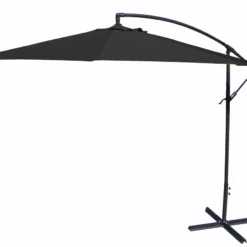 Jordan Manufacturing 10' STEEL OFFSET UMBRELLA- BLACK Umbrellas