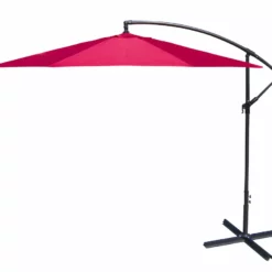 Jordan Manufacturing 10' STEEL OFFSET UMBRELLA- RED Umbrellas