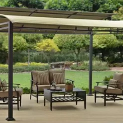 TOPS BHG Sawyer Cove 12x10 FT Barrel Roof Gazebo Canopy