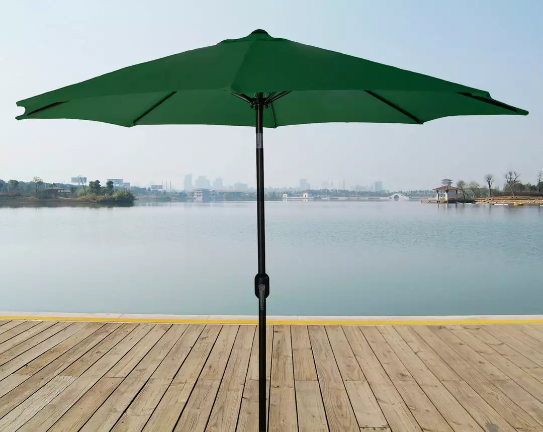 Umbrellas Jordan Manufacturing 9FT Steel Market Umbrella In Green 2 Umbrellas Jordan Manufacturing 9FT Steel Market Umbrella In Green