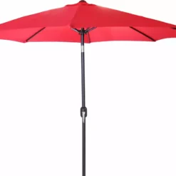 Umbrellas Jordan Manufacturing 9FT Steel Market Umbrella In Red