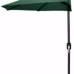 Jordan Manufacturing Steel Market Half Umbrella In Green