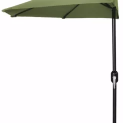 Jordan Manufacturing Steel Market Half Umbrella In Olive Umbrellas