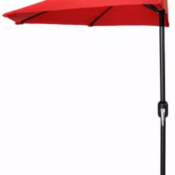 Jordan Manufacturing Steel Market Half Umbrella In Red Umbrellas