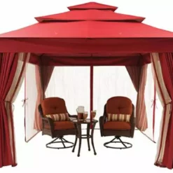 TOPS BHG Archer Ridge 10x12 FT Red Gazebo Canopy 7 TOPS BHG Archer Ridge 10x12 FT Red Gazebo Canopy