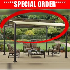 TOPS BHG Sawyer Cove 12x10 FT Barrel Roof Gazebo Canopy